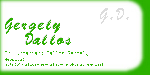 gergely dallos business card